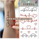 2015 Tattoo Stickers Metallic Temporary Tattoo Love Heart LettersTattoos Inspired Colorful Black Body Art