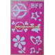 Safe on Skin Reusable and Durable Body Art Glitter Tattoo Stencil Designs